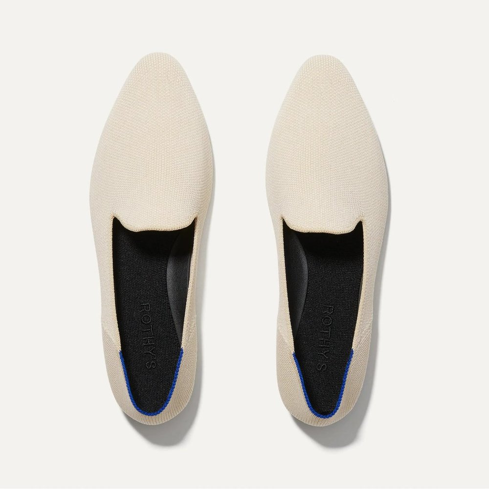 Rothy's Almond Toe Loafer in Vanilla Bean